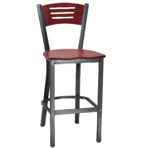 MKM836BS-D Black Metal  Ladder Back  Restaurant Barstool