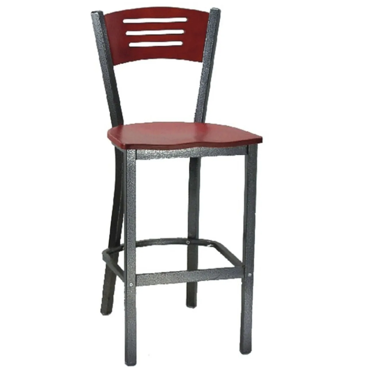 MKM836BS-D Black Metal  Ladder Back  Restaurant Barstool