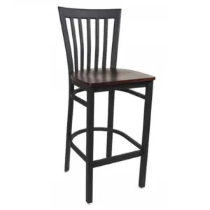 MKM839BS Black Vertical Back Metal Restaurant Bar Stool