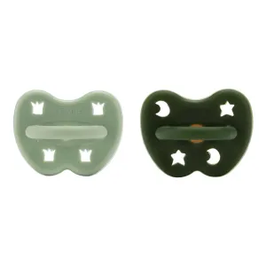 Moss Green & Deep Forest Green Round Pacifier 2 Pack (3-36 Months)