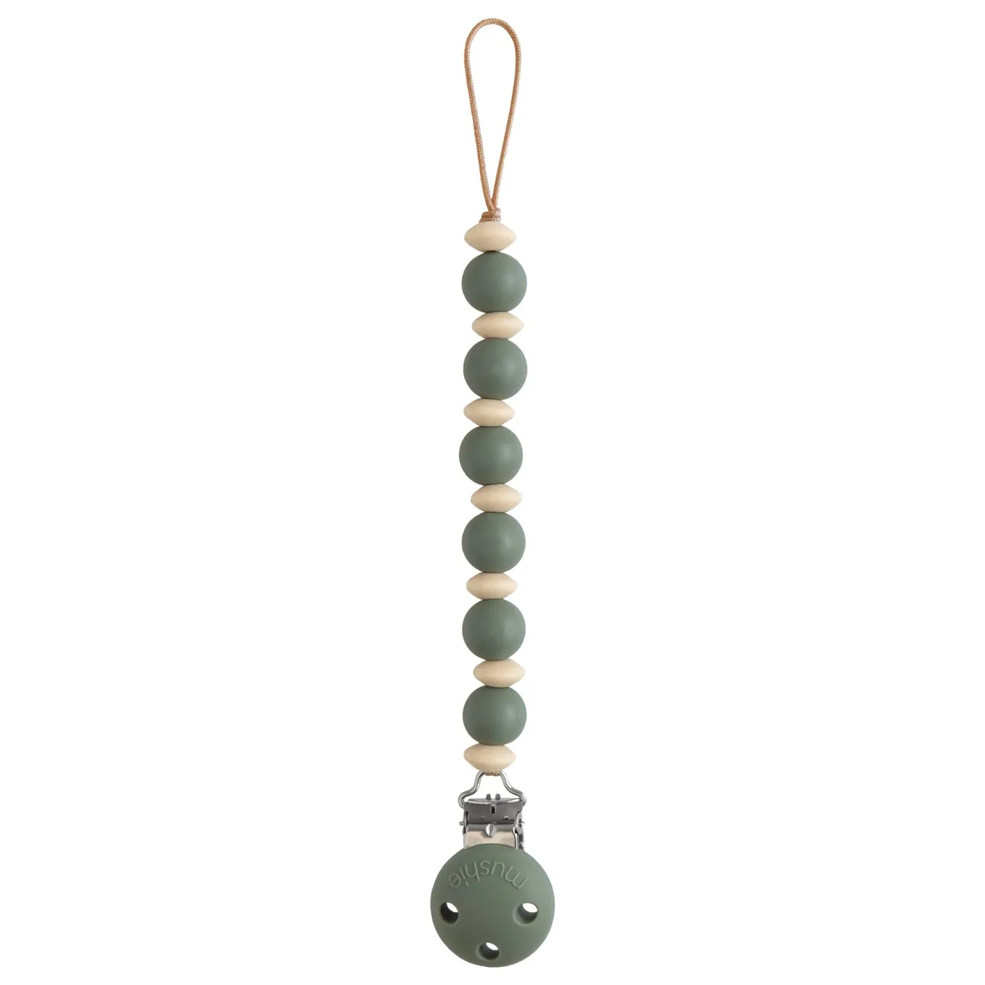 Mushie Silicone Luna Pacifier Clip