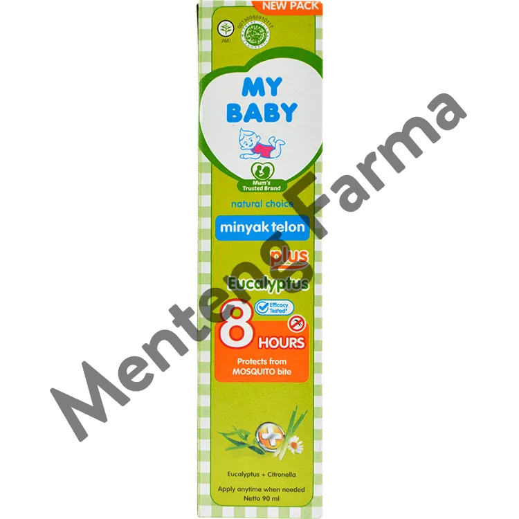 My Baby Minyak Telon Plus 90 ml - Aroma Telon Eucalyptus Anti Nyamuk Hingga 8 Jam