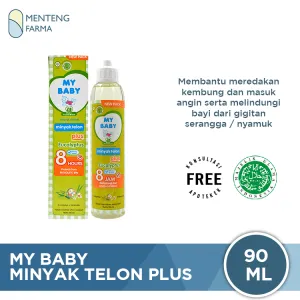 My Baby Minyak Telon Plus 90 ml - Aroma Telon Eucalyptus Anti Nyamuk Hingga 8 Jam