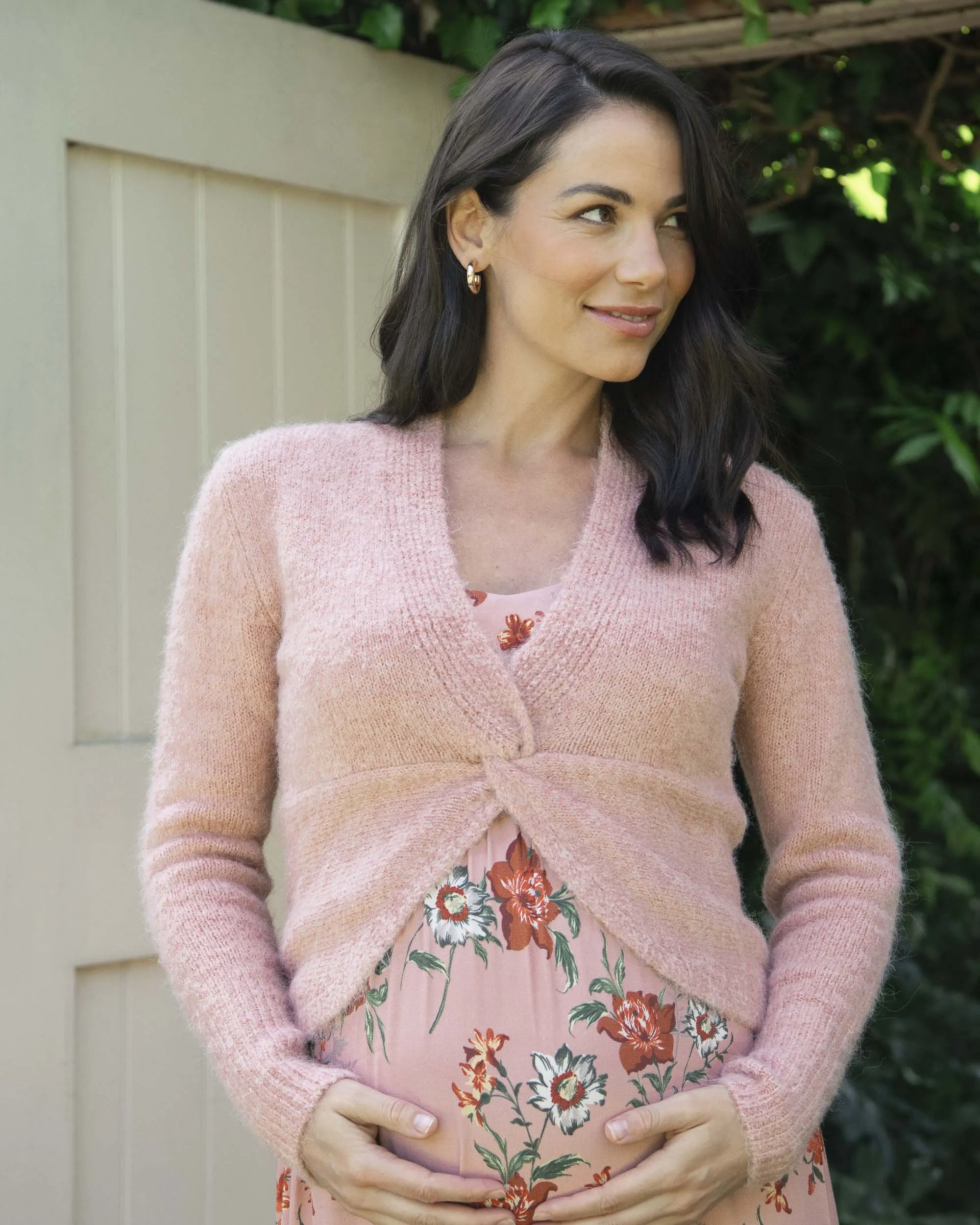 'Nala' Knot Front Knit - Dusty Pink