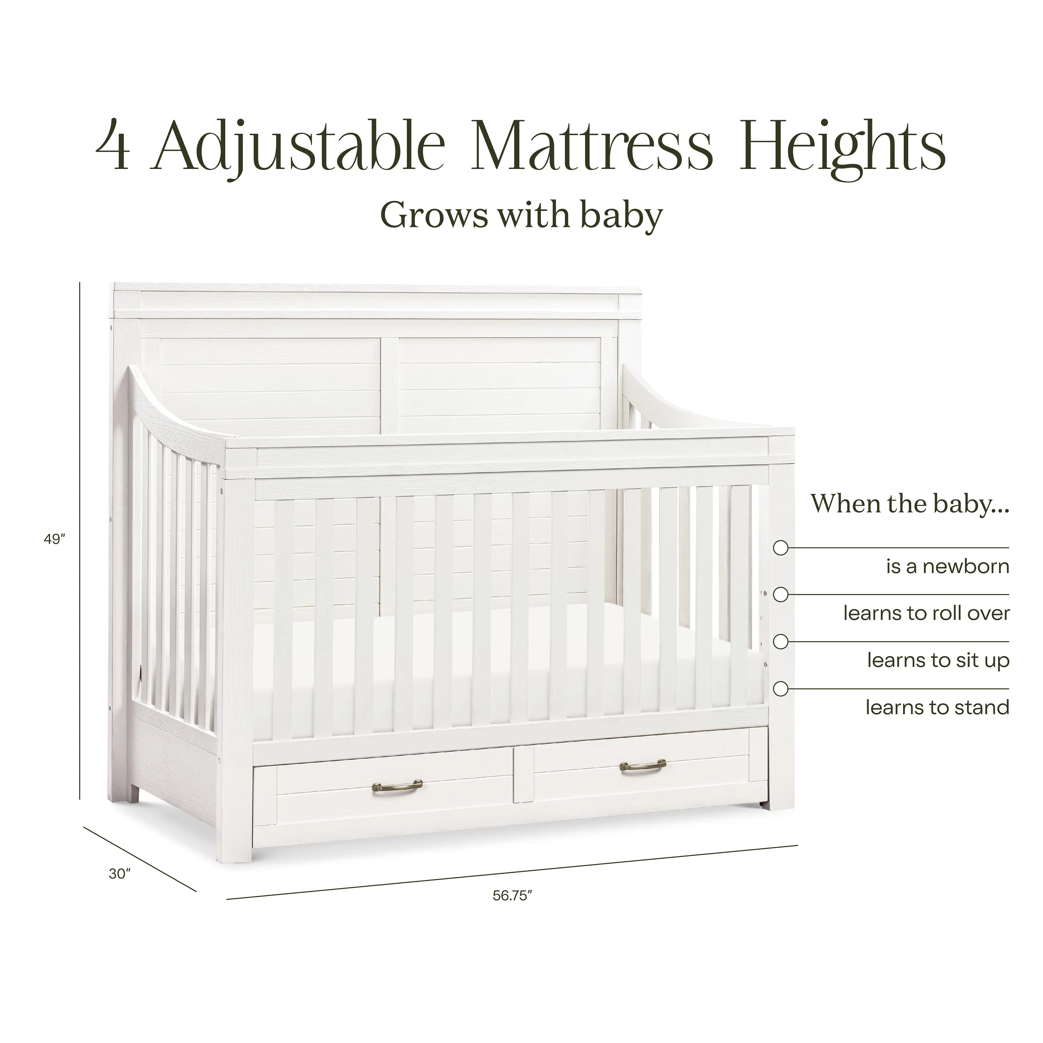 Namesake Wesley Farmhouse Storage Crib