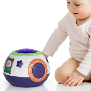 Night light projector toy, star and moon nightlight projector with music white noise machine toys for babies toddler 0 Month 