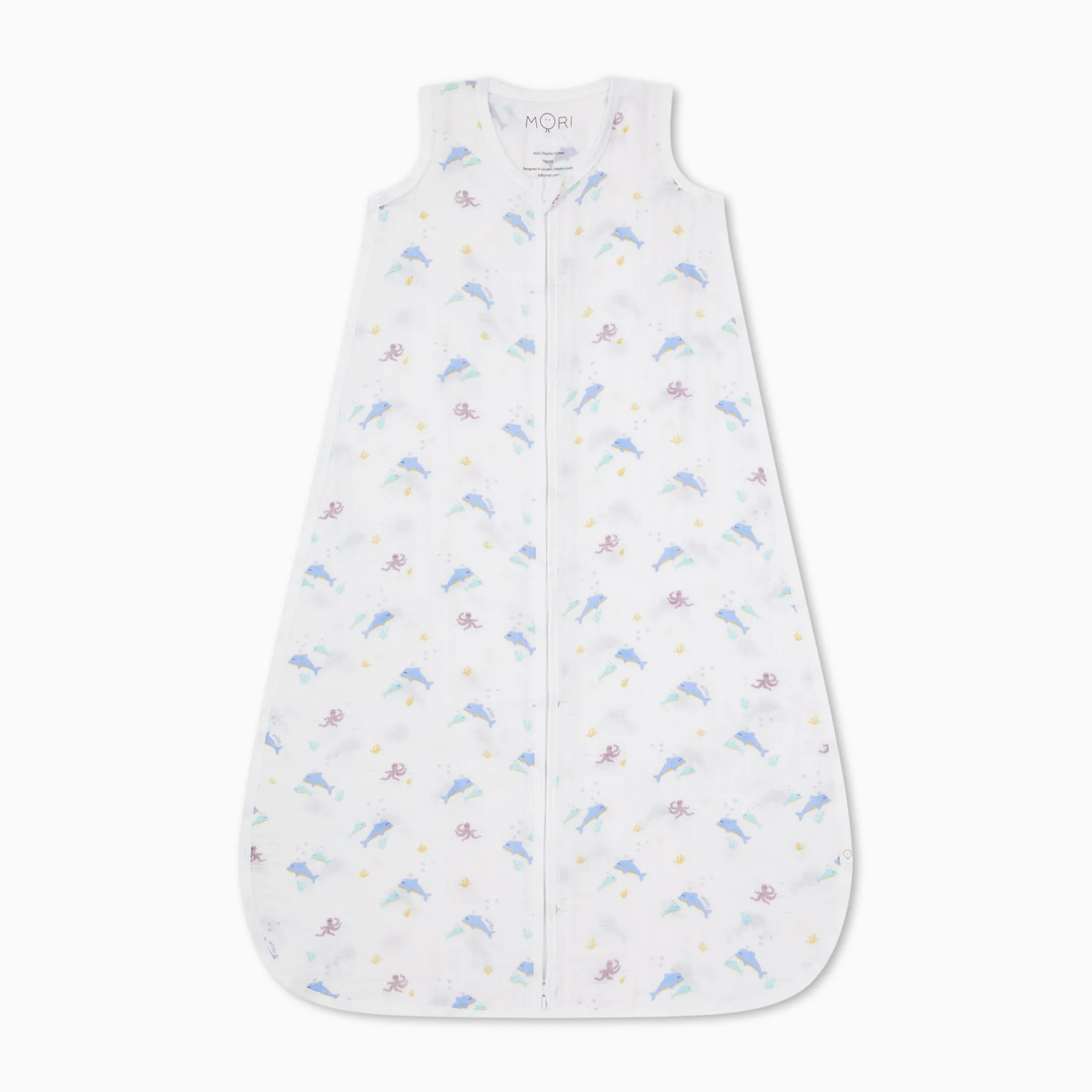 Ocean Muslin Front Opening Sleep Sack 0.5 TOG
