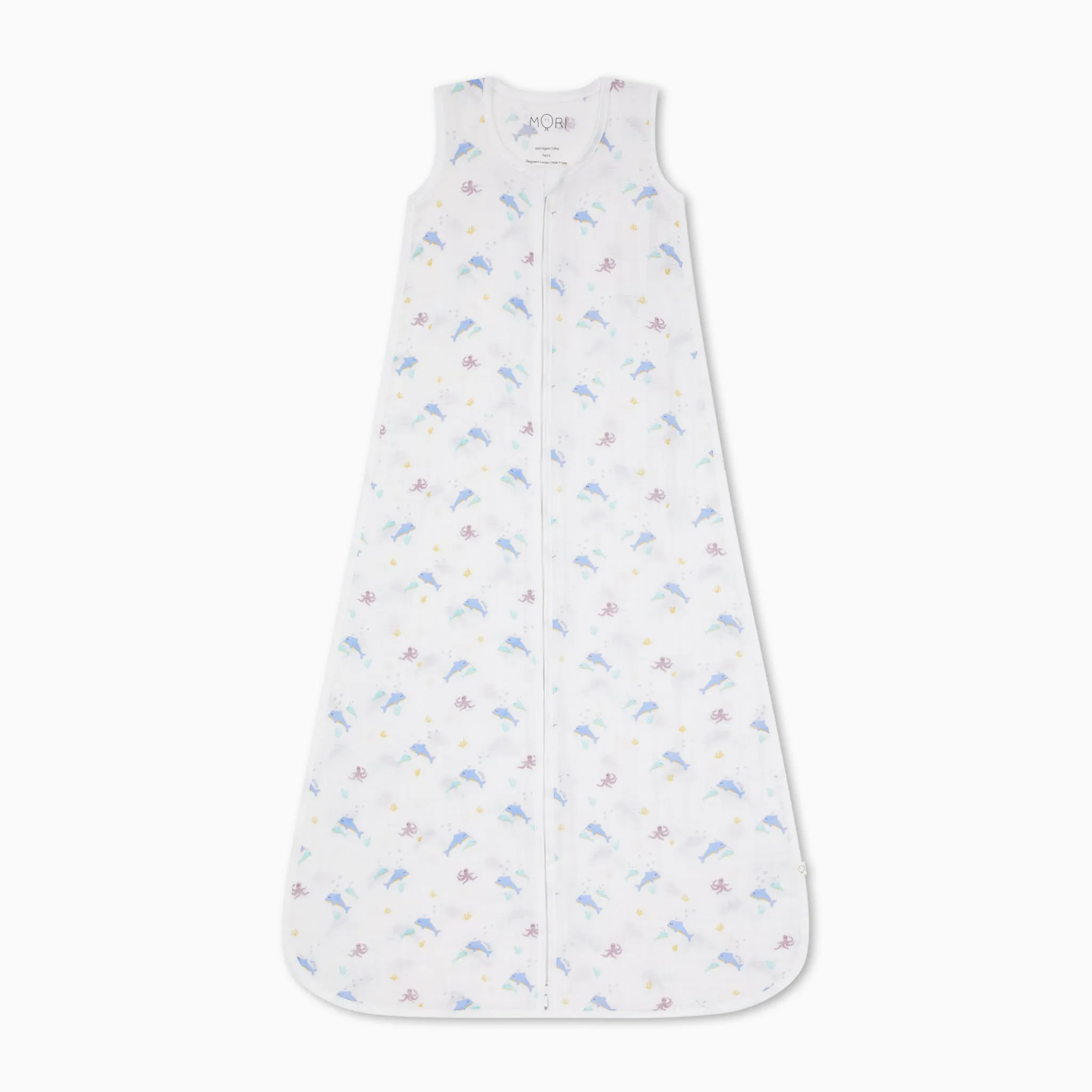 Ocean Muslin Front Opening Sleep Sack 0.5 TOG