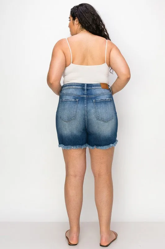 Peyton Plus Size High Rise Stretch Short Jeans