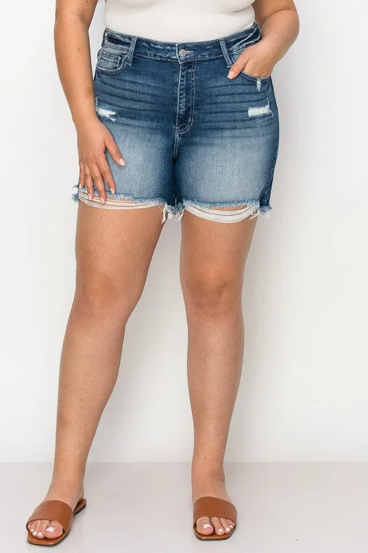 Peyton Plus Size High Rise Stretch Short Jeans