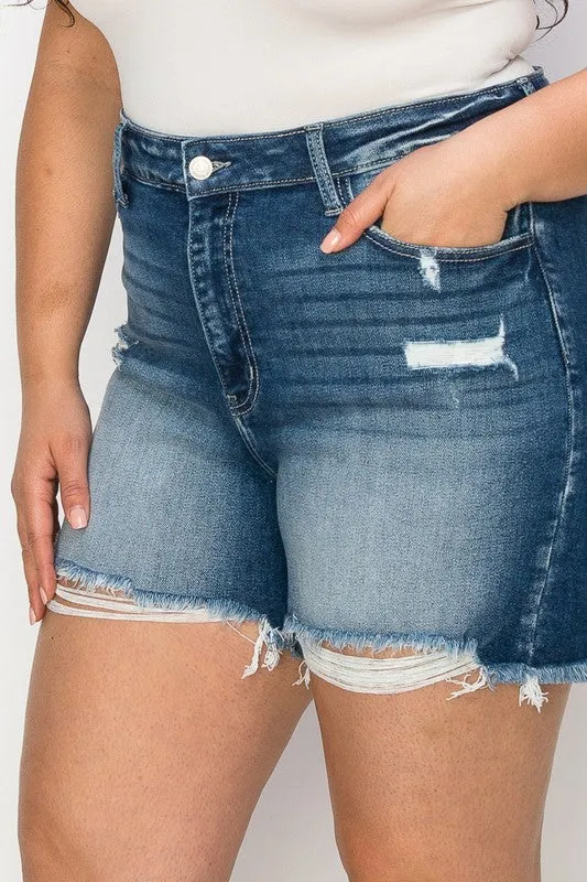 Peyton Plus Size High Rise Stretch Short Jeans