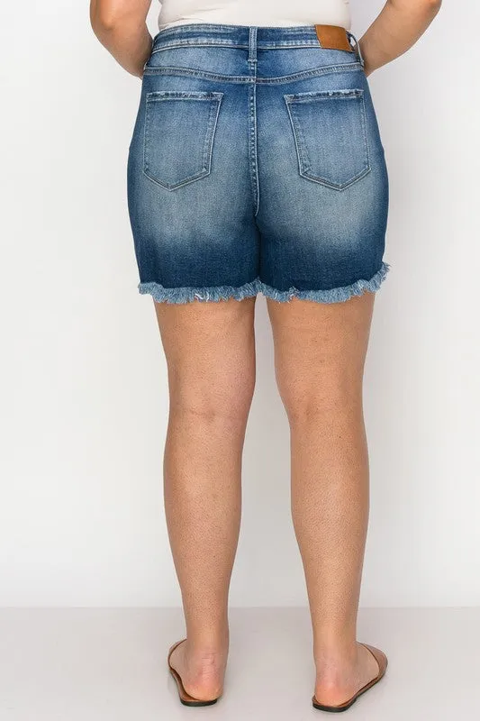 Peyton Plus Size High Rise Stretch Short Jeans