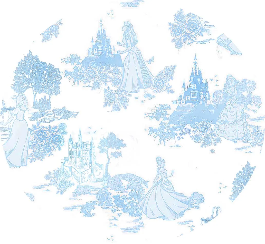Princess Bleu Toile Sheet/Pillow Cover Set - 100% Premium Bamboo Viscose