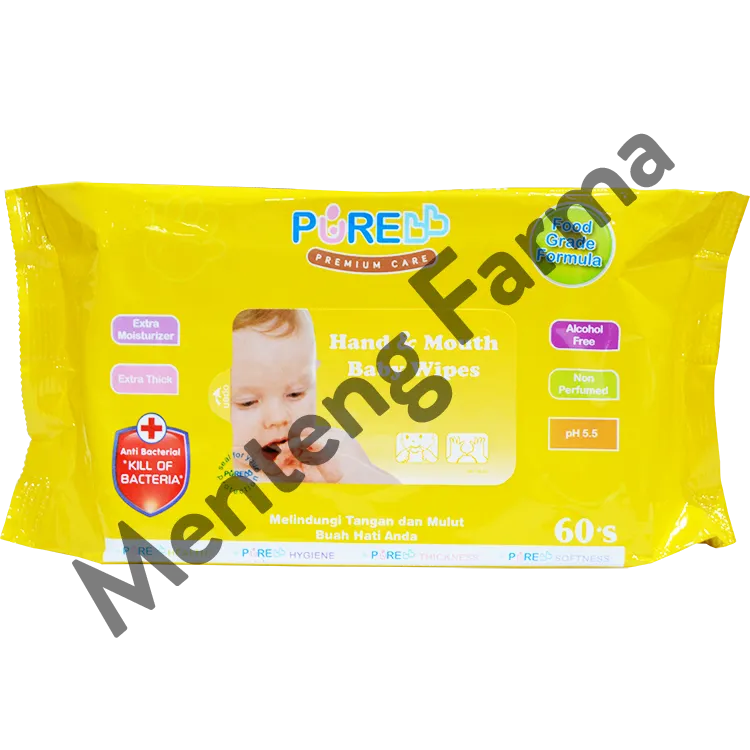 Pure Baby Combo Hand and Mouth Baby Wipes Orange - Tisu Basah Bayi