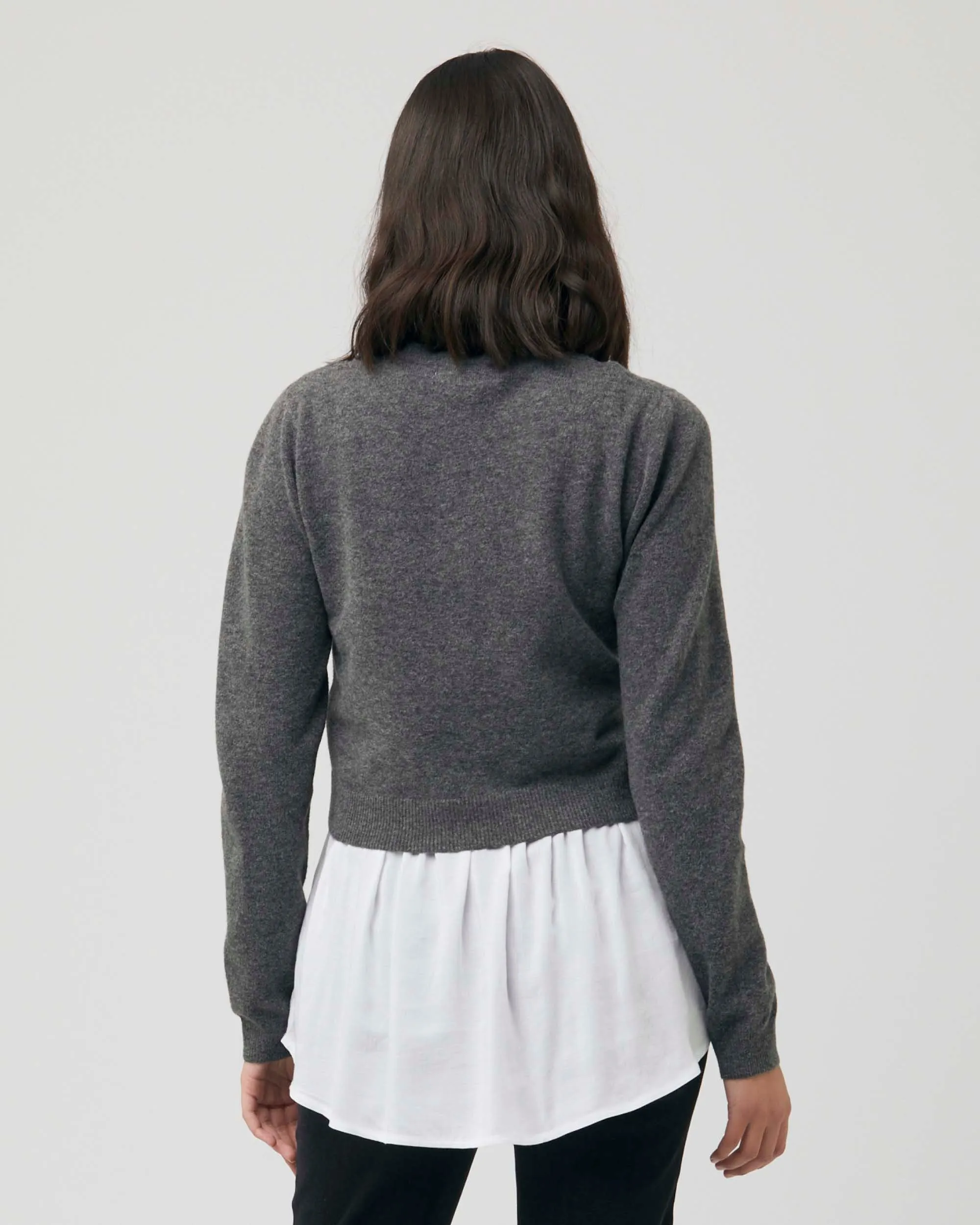 'Sandy' Nursing Knit - Charcoal Marle