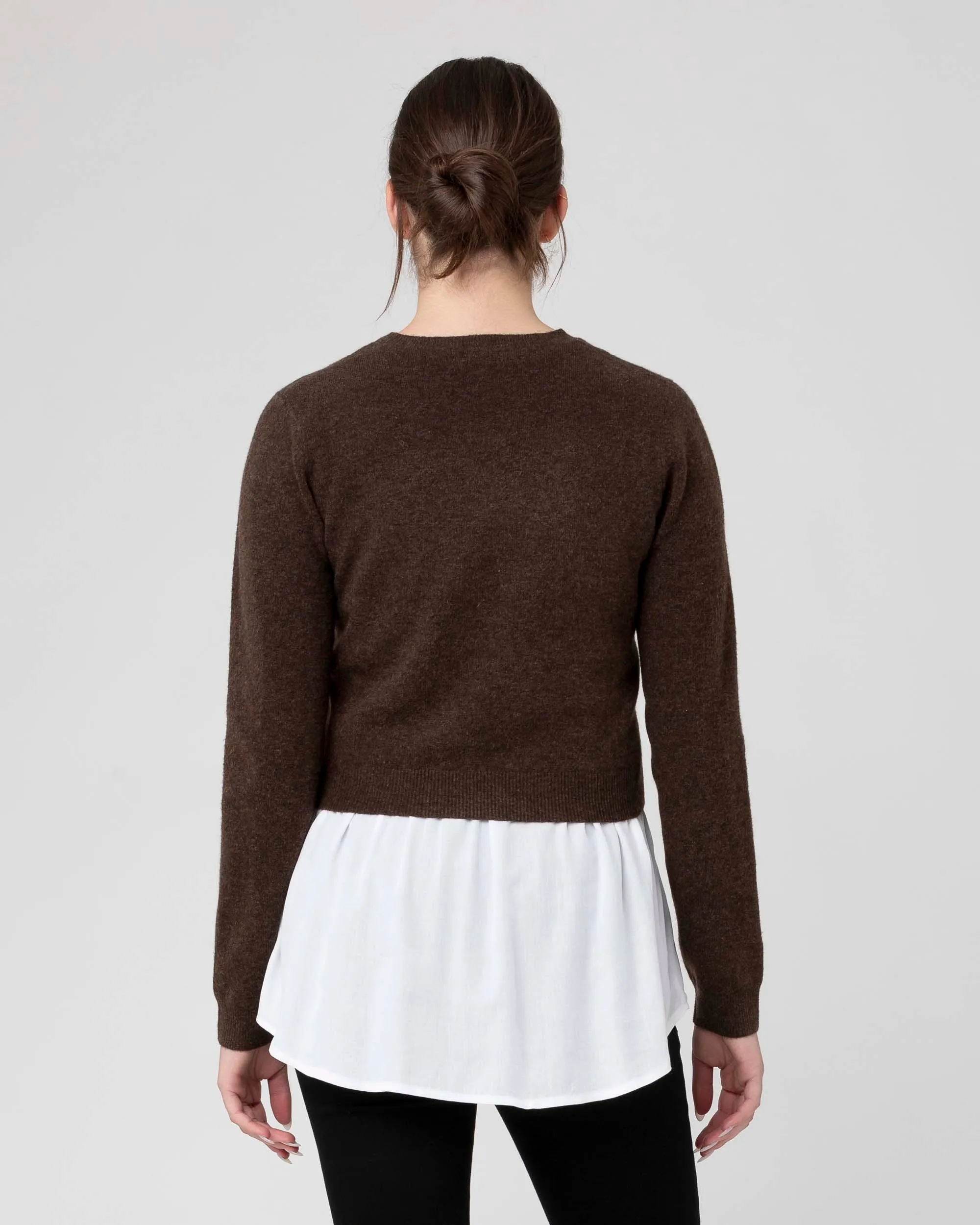 'Sandy' Nursing Knit - Chocolate