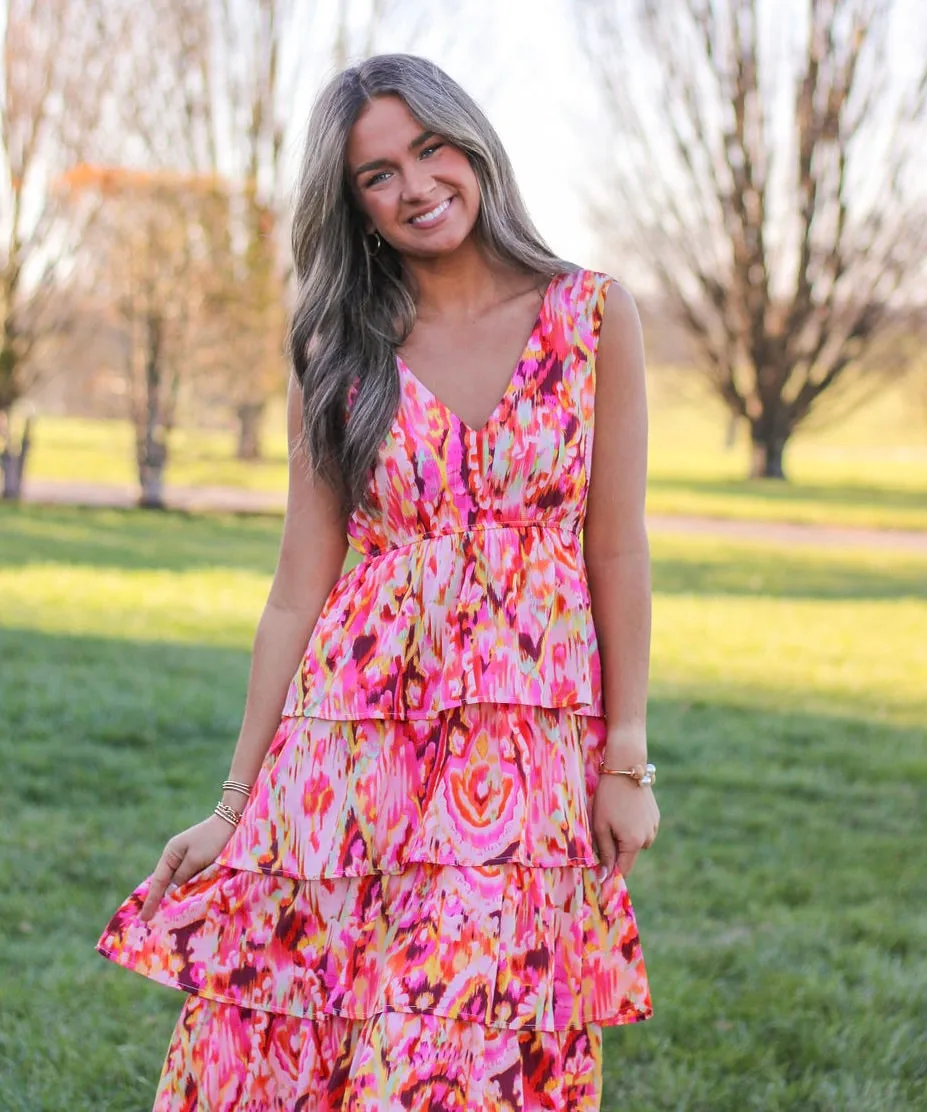 Shades Of Pink Ruffle Dress