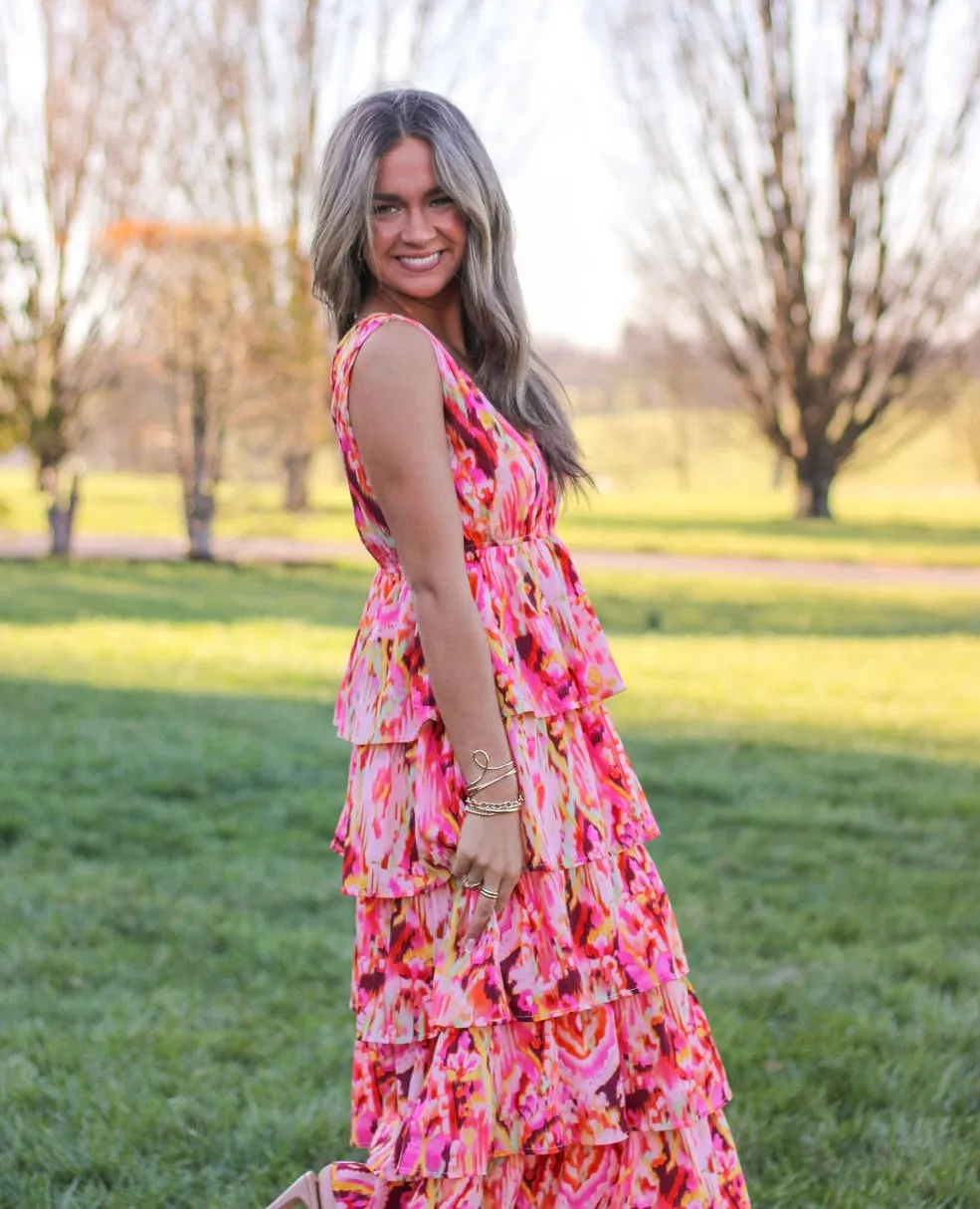 Shades Of Pink Ruffle Dress