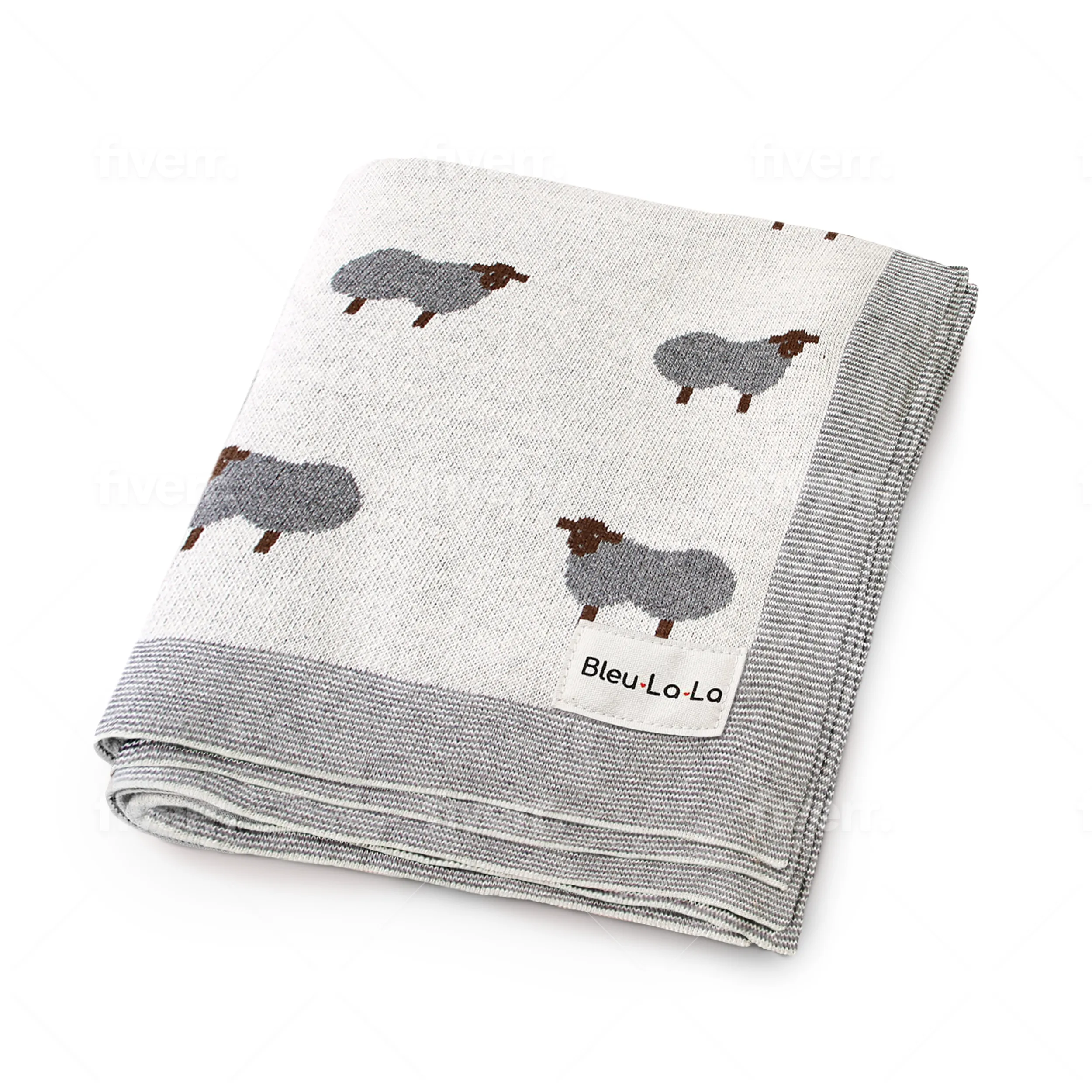 Sheep Knit Baby Blanket