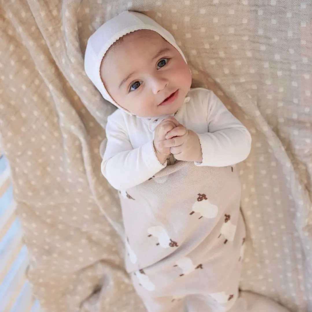Sheep Knit Baby Blanket
