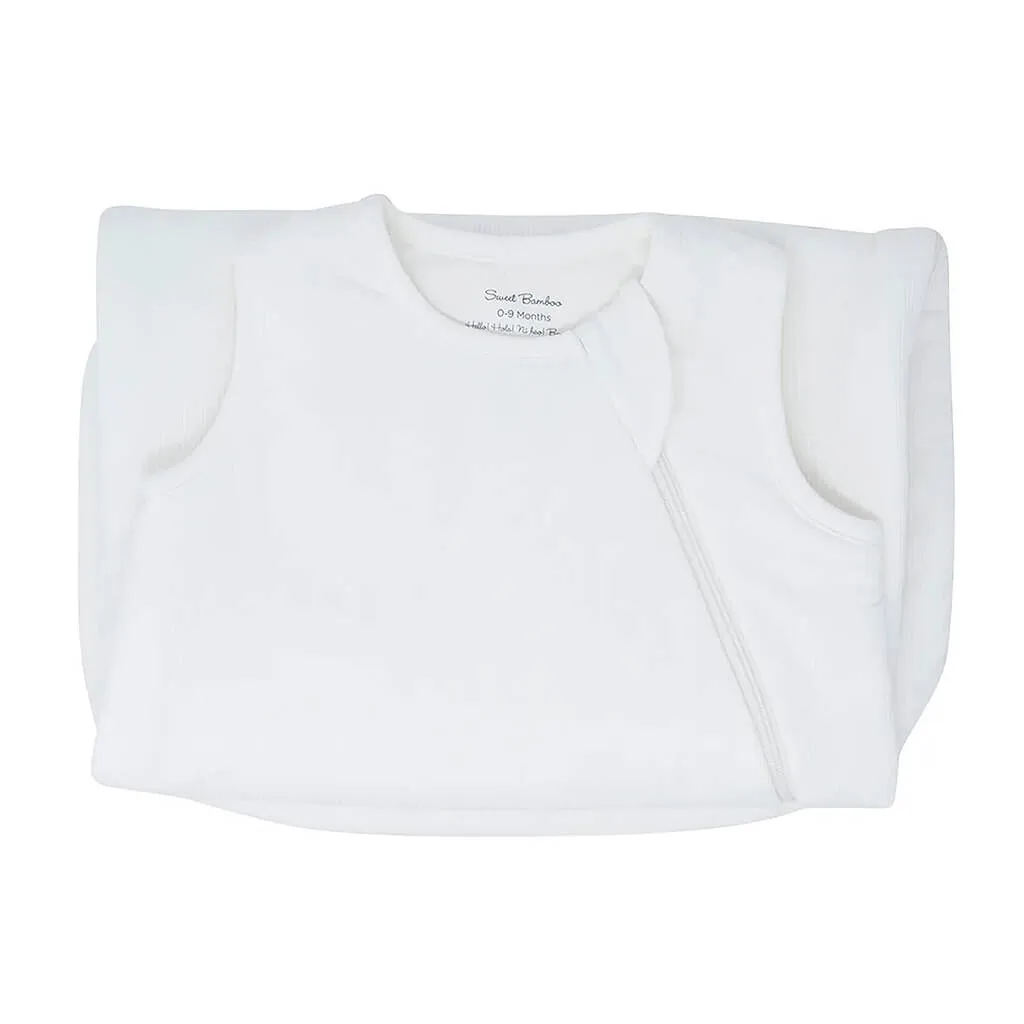 Sleep Sack  Pure White Ribbed