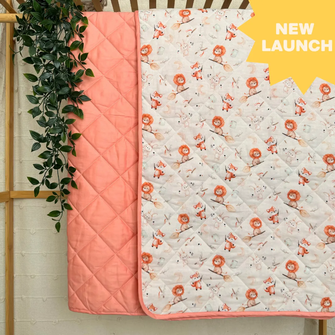 Space Hopper - Muslin Quilt for newborn babies to 5 years