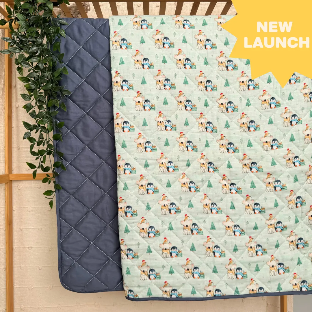Space Hopper - Muslin Quilt for newborn babies to 5 years