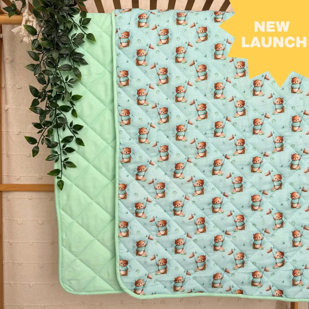 Space Hopper - Muslin Quilt for newborn babies to 5 years