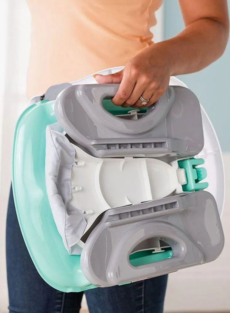 Summer Infant Deluxe Folding Booster Seat Teal & Grey - Booster Seats For Ages 6-24 Months