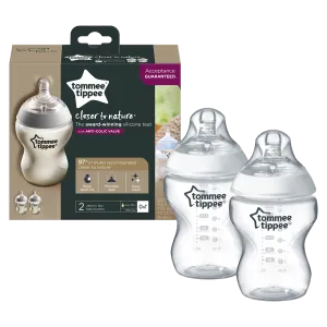 Tommee Tippee Closer to Nature - 260ml Bottle - 2 Pack 0M 