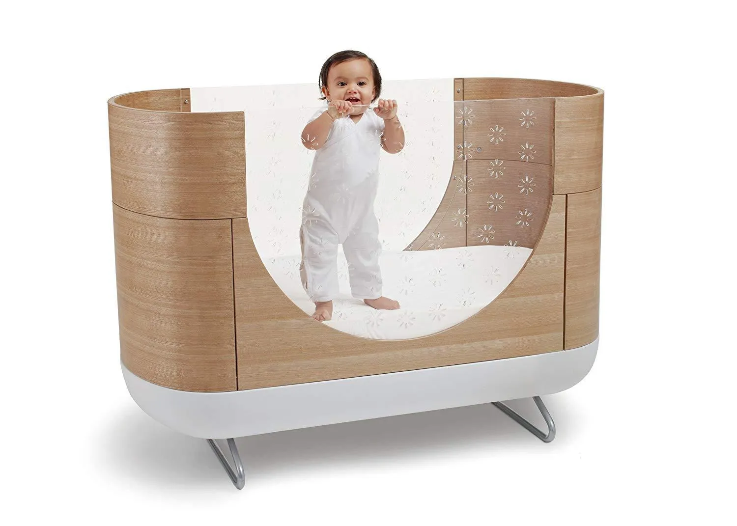 Ubabub Pod 2-in-1 Convertible Crib with Toddler Bed Conversion Kit