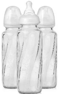 Vented   Baby Bottles Glass 8oz 3pk