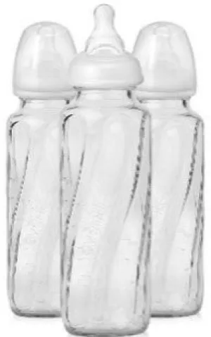 Vented   Baby Bottles Glass 8oz 3pk